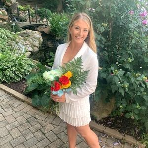 Plunge Front Blazer Dress